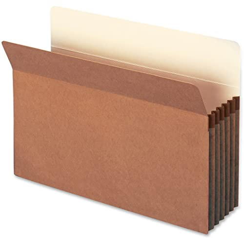 Smead File Pocket, Straight-Cut Tab, 5-1/4 Expansion, Legal Size, Redrope, 10 per Box (74234)