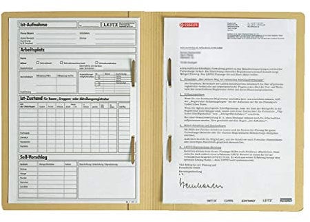 Leitz Zweifalzhefter A4/3030-00-11 240x318mm für:A4 chamois 320g/qm