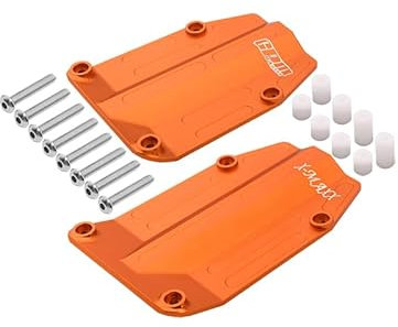 GPM for Traxxas X Maxx 4X4 Aluminum Centre Skid Plate - 2Pcs Set Orange