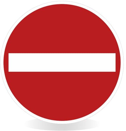 Betriebsausstattung24 Verkehrsschild Verbot der Einfahrt - Aluminium, geprägt - 50,0 cm Ø - VZ 267 Symbol Schild