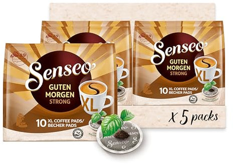 Senseo Pads Guten Morgen Strong XL, 5 x 10 Getränke, 50 Kaffeepads