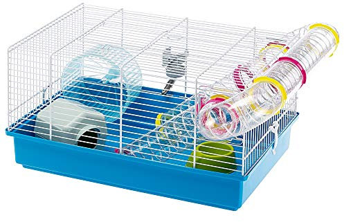 Ferplast Hamsterkäfig, Paula Nagerkäfig, Kleintierkäfig, Hamsterzubehör inklusive, 46 X 30 X H 25 cm.