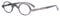Eyekepper Small Oval Round Reading Glasses Vintage Mini Reader Eyeglasses for Men Women Reading with Spring Hinges Grey Frame +3.00