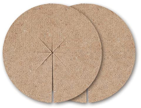 La cordeline CJN10M 2er-Set Isolierscheiben aus Jutestoff Durchmesser 16 cm 700 g/m²