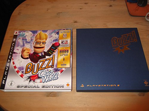 Buzz!: Quiz World Special Edition inkl. Sammlerbox, Werbecode für zwei Quizpakete, 1 Set Wireless-Buzz!-Buzzer