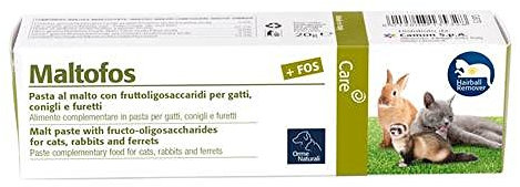 CAMON | Malto Fos, Alimento Complementare in Pasta, 20g x 12, Supporto per Transito Intestinale e Boli di Pelo, per Gatti, Cani, Conigli e Furetti