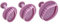 Zenker 43075 Set de 3 emporte-pièces poussoir motif feuille, emporte-pièce feuille, emporte-pièce poussoir, emporte-pièce, Plastique, Rose, 4,7 cm