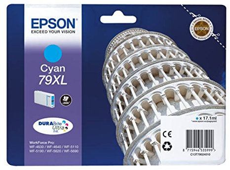 Epson WorkForce Pro WF-5690 DWF (79XL / C 13 T 79024010) - original - Tintenpatrone cyan - 2.000 Seiten - 17,1ml