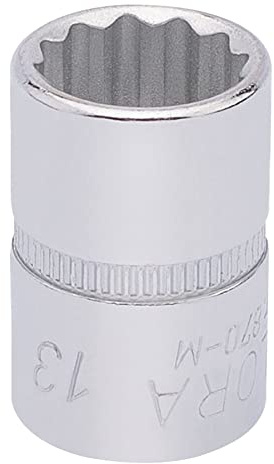 Draper 25896 Elora Bi-Hexagon Socket, 3/8 Square Drive, 13mm