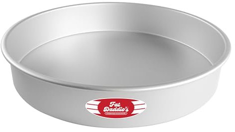 Fat Daddio's - Teglia rotonda in alluminio anodizzato, 18 x 3, colore: Argento