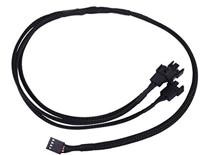 Phobya Y-Kabel 4Pin PWM auf 3X 4Pin PWM 60cm - Schwarz Kabel Lüfterkabel und Adapter