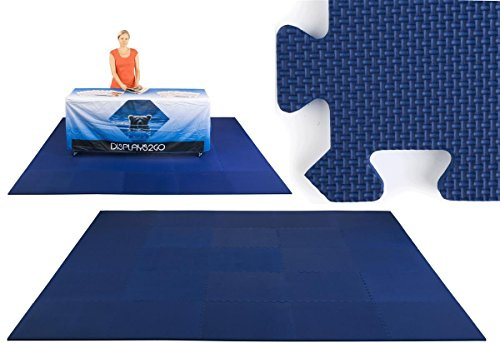 Displays2go Trade Show Flooring, Navy Blue, 10' by 10'