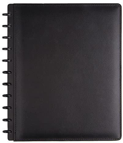 TUL Custom Note-Taking System Discbound Notizbuch, Briefgröße, Ledereinband, schwarz