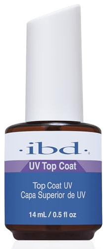 IBD UV Top Coat, 14 ml – MADE IN USA – Premium UV-härtender Glanzlack – Topcoat UV-Überlack – Hochglanz-Finish