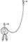 Bling Jewelry Weißer Indianerschmuck Traumfänger Feder Doppeltes Piercing Einzelner Ohrknorpel Ohrstecker Für Frauen Teenager Chirurgenstahl 14G