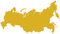 Samunshi® Russland Aufkleber 40 x 22cm goldmetalleffekt