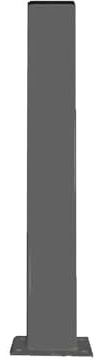 Potelet H1500mm Section 60X40 Avec Platine Couleur gris 7016