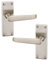 URFIC 90-335-05 SH/LA Victorian Satin Nickel Short Latch Traditional Door Handle Set