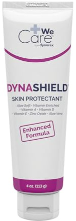 Dynarex DynaShield Skin Protectant Barrier Cream - Zinc Oxide Cream with Vitamins A, D, E, Aloe Vera - Protect and Treat Minor Wounds and Dry Skin - 4 oz. Tube, 1 Count