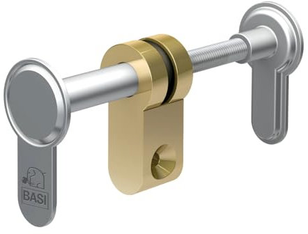 BASI | Universal verstellbarer Blindzylinder | Farbe Silber | variabel einstellbar 45-95 mm | Blindschloss auch für Brandschutztüren, FH Türen geeignet bis T90