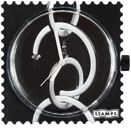 S.T.A.M.P.S. Stamps originelle Uhr Zifferblatt - Motiv Mademoiselle - 100448 - Quarzuhrwerk mit Analoganzeige Sammeluhr