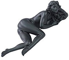 22,9 cm Figur weiblich, nackt in liegender Pose, Dekoration