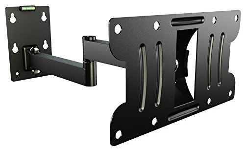 RICOO TV Wandhalterung Fernseher Halterung R02-21 schwenkbar neigbar für 13-32 Zoll Fernsehhalterung Wand für Curved LCD Wandhalter bis 30 kg VESA 100x100 200x100 schwarz