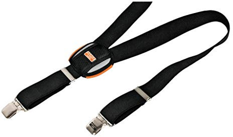 Bahco 4750-BWC-1 Black Padded Adjustable Work Braces with Heavy Duty Trouser Clips