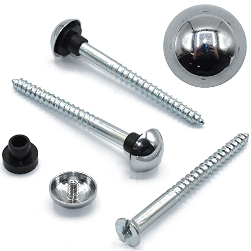 Chrom Kappe Spiegel Schrauben – 50 mm (4 Stück)