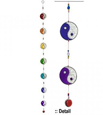 Suncatcherkette Yin-Yang bunt