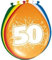 Folat 08250 - Zahlenballons/Ballon mit Zahl 50-12 / 30 cm - 8 STK.