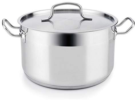 Quid Azzero Olla Acero Inoxidable 18x16cm - 3,8l Acero Inox Apto Vitrocerámica Apto Inducción 100% Higiénico