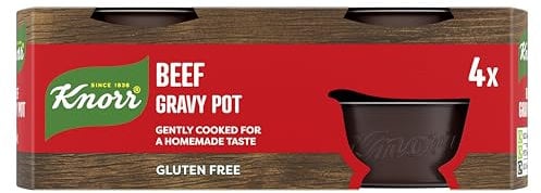 Knorr Beef Gravy Pot free from artificial colours and preservatives for quick and easy beef gravy that tastes homemade 4x 28 g