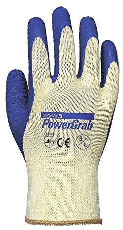 Kerbl 297201 Arbeitshandschuhe PowerGrab, Gartenhandschuhe mit Latex Handinnenfläche Größe 7