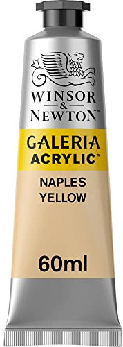 Winsor & Newton 2120422 Galeria Acrylfarbe, hohe Pigmentierung, lichtecht, buttrige Konsistenz, 60 ml Tube - Neapelgelb