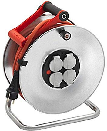 Brennenstuhl Enrouleur de câble Silver 40m (IP44, Cablepilot), Fabrication Française 1207931