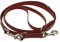 LENNIE Verstellbare BioThane Führleine, 13mm breit, 3m lang, Rotbraun, genäht, Doppelleine