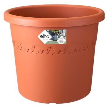 Elho Algarve Cilindro 25 - Pot De Fleurs - Terre Cuite - Extérieur - Ø 24.5 x H 20.5 cm