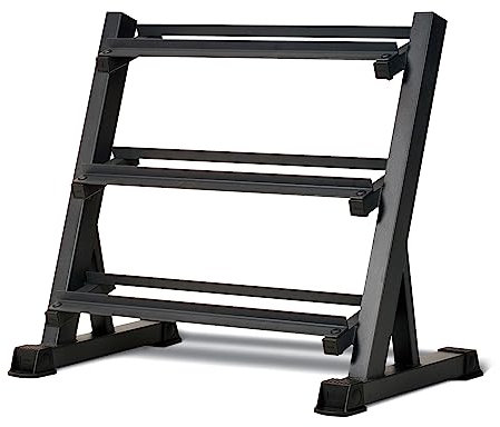 Marcy DBR-86 3-Etagen Hantelablage,hantelständer,hanteln,Gewicht,ablage,kurzhantelständer,Hexhantelablage,hexhantel, Schwarz