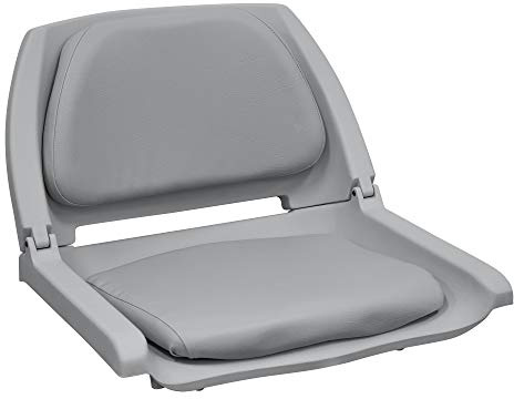 Wise 8WD139LS-717 Molded Fishing Boat Seat with Marine Grade Cushion Pads, Grey Shell, Grey Cushion