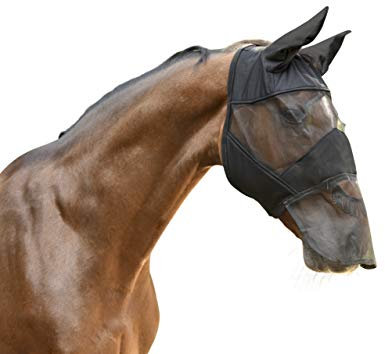 Kerbl 321274 Fly Mask Including Nose-Ridge and Ear Protection for Warmblood Horses