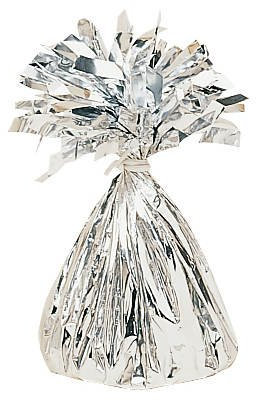 KAS991365-18 Ballongewicht Folie mit Fransen, Silber, 170g