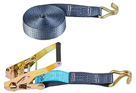 Connex B34414, Cinghia di ancoraggio con tenditore a cricchetto e ganci, 50 x 8000 mm, fino a 5000 kg