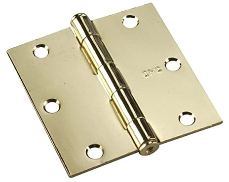 Richelieu | 2-Pack Onward 3 1/2-inch Brass Square Corner Door Hinge
