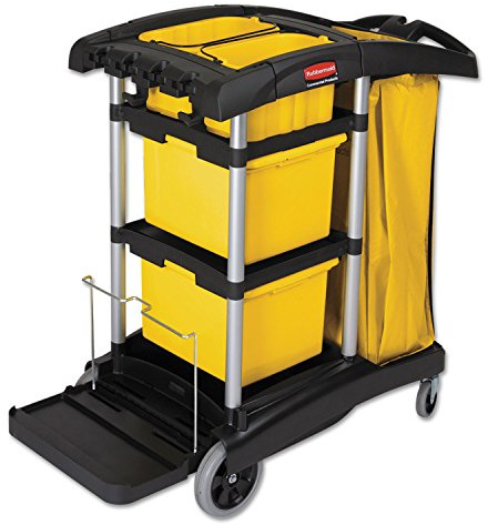 Rubbermaid Commercial Products Janitorial Cleaning Cart with Bins
