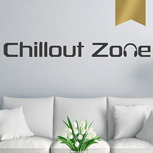 WANDKINGS Wandtattoo Chillout Zone 100 x 11 cm Gold - erhältlich in 33 Farben
