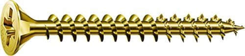 SPAX Universalschraube, 3,0 x 25 mm, 1000 Stück, Kreuzschlitz Z1, Senkkopf, Vollgewinde, 4CUT, YELLOX A2L, 1081020300255