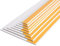 BawiTec Kunststoffleiste Flachleiste 60mm Breit 300cm Lang 2,5mm Stark selbstklebend Farbe weiß Kunststoff Flachprofil Rolle PVC Abdeckleiste Kunststoffprofil für Fenster,Türen,Dach,Wand