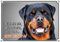 Petsigns Hundeschild - Rottweiler - stabiles Metallschild mit Fotodruck - uv beständig, DIN A4