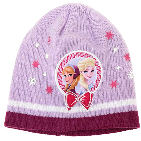 Disney Die Eiskönigin Frozen Mütze Wintermütze Flieder ELSA Anna (52)